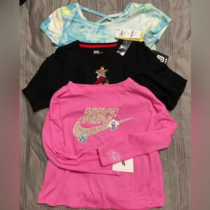 Nike, Epic Threads, Ideology Girls Long And Short Sleeve Tees Bundle Size 6